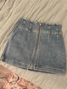 Free People Denim Mini Skirt!